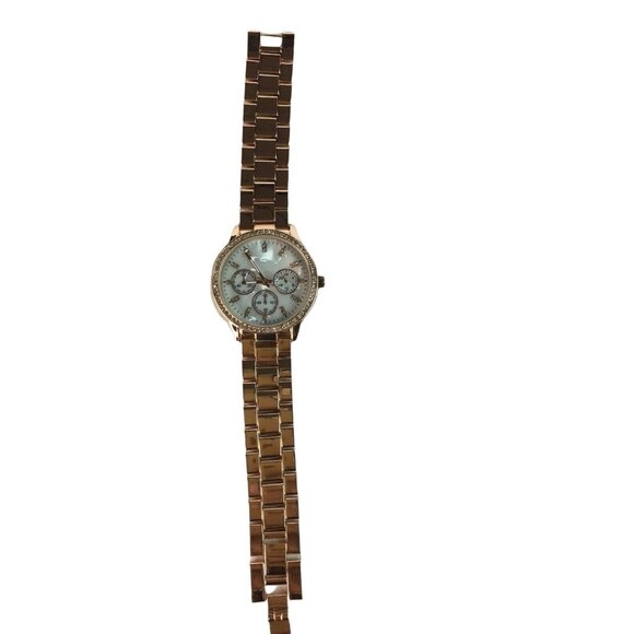 Womens Rose Gold Round Tone Watch Adjustable Band Multiple Hands u - Picture 3 of 7